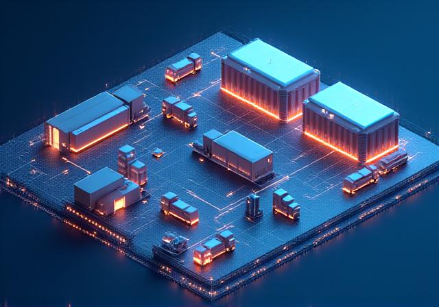 Modern logistics hub visualization